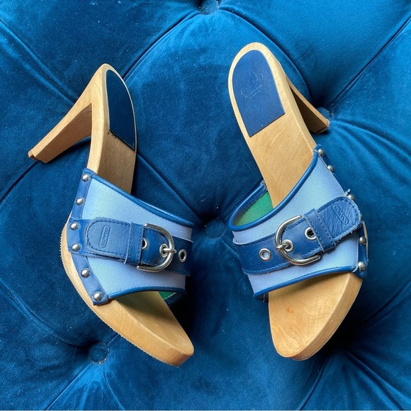 COACH‎ WOODEN HEEL MULES - Picture 2 of 12